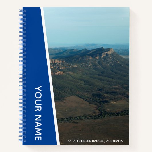 Flinders Ranges, Australien, Luftlandschaft blau Notizblock (Vorderseite)