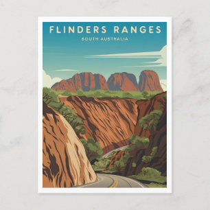 Flinders Ranges South Australia Vintag Postkarte