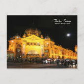 Flinders Station Melbourne Australien Postkarte (Vorderseite)