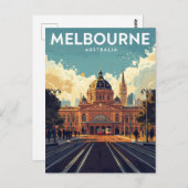 Flinders Street Station Melbourne Postkarte (Vorne/Hinten)