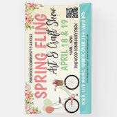 Fling-Banner mit qr-Code Banner (Vertikal)