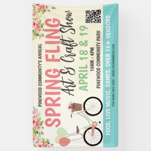Fling-Banner mit qr-Code Banner (Vertikal)