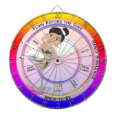 Fling vor dem Ring Junggeselinnen-Abschied Brunett Dartscheibe (vorne)