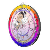 Fling vor dem Ring Junggeselinnen-Abschied Brunett Dartscheibe (Vorderseite rechts)