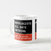 Flinke Anthropologen werden auf irgendetwas stoßen Kaffeetasse (Vorderseite Links)