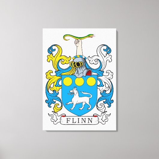 Flinn Familienwappen Leinwanddruck (Vorderseite)