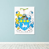 Flinn Familienwappen Leinwanddruck (Insitu (Holzboden))