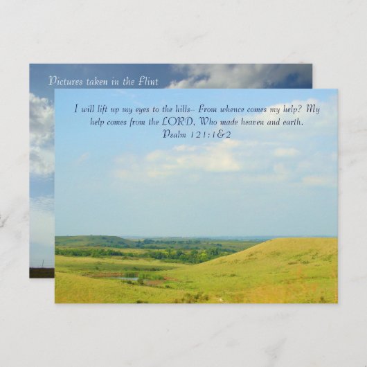 Flint Hills im Sommer Postkarte (Vorne/Hinten)