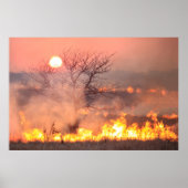 Flint Hills Kansas Prairie Burn Poster (Vorne)