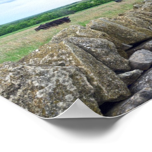 Flint Hills, Kansas, Stackenzaun Poster (Ecke)