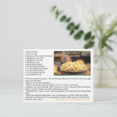 Flint Hills Käsesuppe Rezept Postkarte (Stehend Vorderseite)