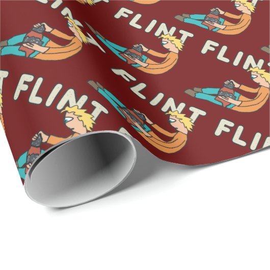 Flint Knapping Geschenkpapier (Rolleneckpunkt)