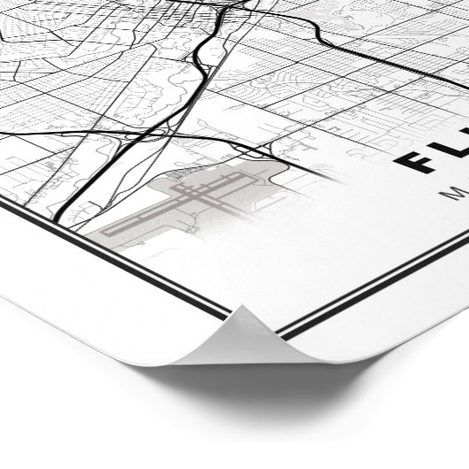 Flint Map Poster (Ecke)