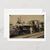 Flint & Pere Marquette Bahn Motor # 11 sepia Postkarte (Vorne/Hinten)