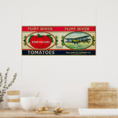 Flint River Tomato LabelWilliamson, GA Poster (Küche)