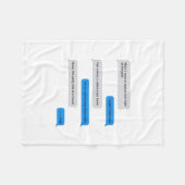 Flinte Textnachricht Fleecedecke (Vorderseite (Horizontal))