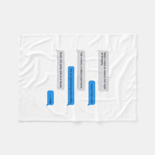 Flinte Textnachricht Fleecedecke (Vorderseite (Horizontal))