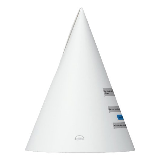 Flinte Textnachricht Partyhütchen (Links)