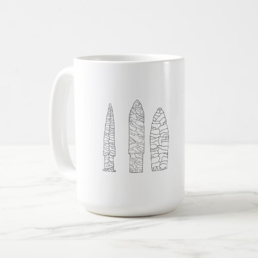 Flintknapping Versorgungen Kaffeetasse (Vorderseite Links)