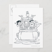Flintstones Familien1 Postkarte (Vorne/Hinten)