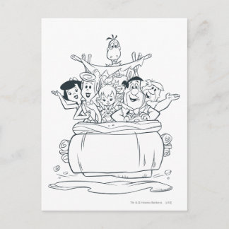 Flintstones Familien1 Postkarte