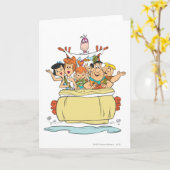 Flintstones Familientreppe Karte (Gelbe Blume)