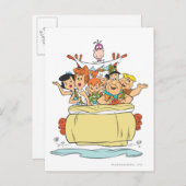 Flintstones Familientreppe Postkarte (Vorne/Hinten)