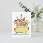 Flintstones Familientreppe Postkarte (Stehend Vorderseite)