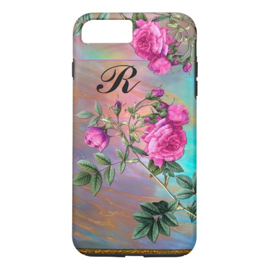 Flintz-Rose Monogram Plus Case-Mate iPhone Hülle (Rückseite)