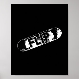 Flip Cool Skateboard Skate Design Skateboarding Sk Poster