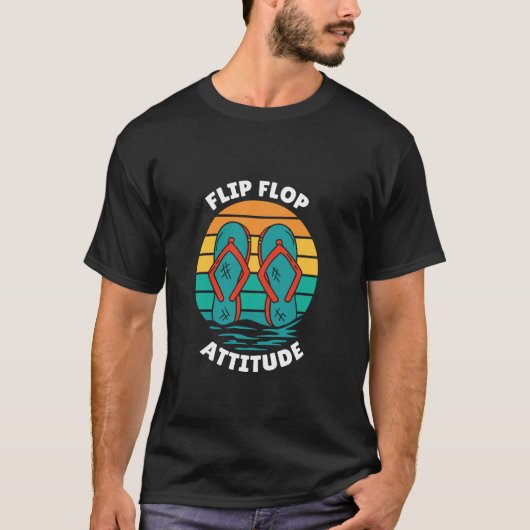 Flip Flop Attitüde - Florida Strand Leben Tee (Vorderseite)
