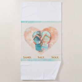Flip Flop Herz Strandtuch – Sand Salz Sohle