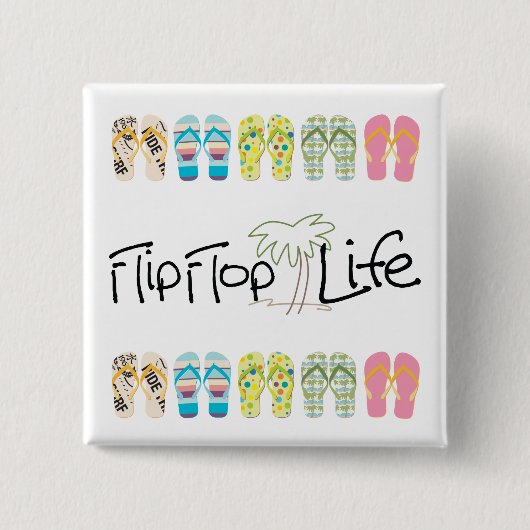 Flip Flop Leben Button (Vorderseite)