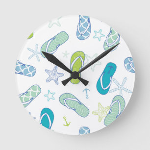 Flip Flop Pattern Runde Wanduhr