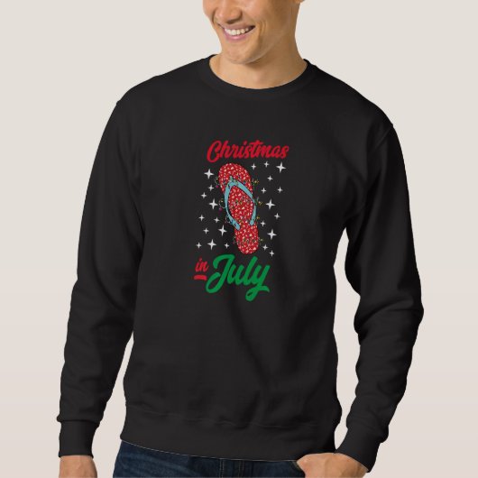 Flip Flop Sandal Christmas In July Party Summer Va Sweatshirt (Vorderseite)