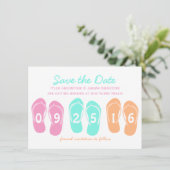Flip Flop Strand Save the Date (Stehend Vorderseite)