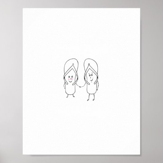 Flip Flop, süß, Sandalen-Thema Poster (Vorne)