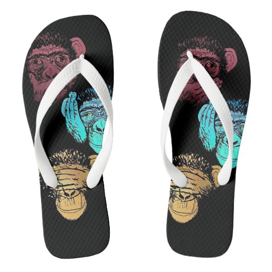 Flip Flops - Affe Badesandalen (Fußbett)