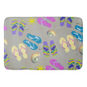 Flip Flops am Strand Badematte (Vorderseite)