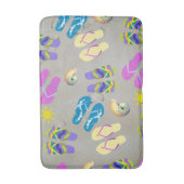 Flip Flops am Strand Badematte (Vorderseite Vertikal)