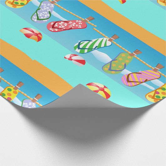Flip Flops am Strand Geschenkpapier