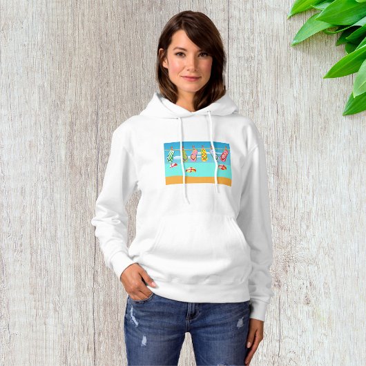 Flip Flops am Strand Hoodie