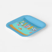 Flip Flops am Strand Pappteller (Gewinkelt)