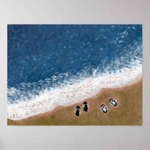 Flip Flops am Strand Poster