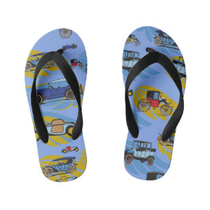 Flip Flops Antike Autos Gran Vater Design Kinderbadesandalen