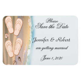 Flip Flops auf Beach Wedding Save the Date Magnet