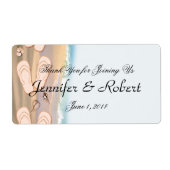 Flip Flops auf dem Beachwasser-Flaschenetikett (Vorne)