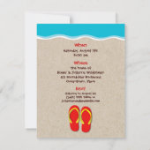 Flip Flops auf der Beach Summer Party Einladung (Rückseite)
