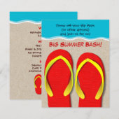 Flip Flops auf der Beach Summer Party Einladung (Vorne/Hinten)