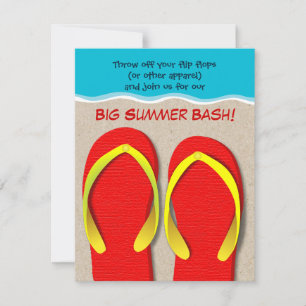 Flip Flops auf der Beach Summer Party Einladung